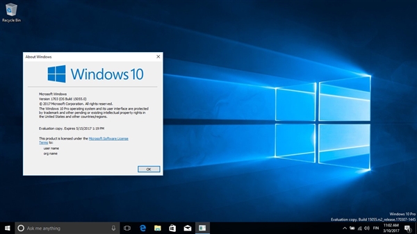 ΢������Win10 Build 15055���£����������