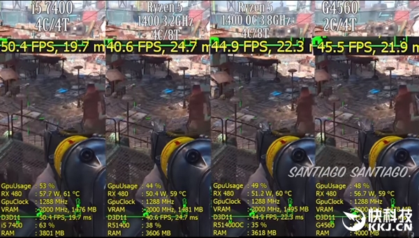 1299Ԫ4��AMD Ryzen 5 1400������Ϸ���ԣ��Ա�7��i5