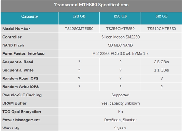 ��������MTE850 M.2 SSD�����ĵ�3D MLC����