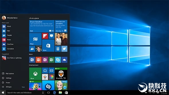 �Ͻ�����Windows 10��һ�漴������