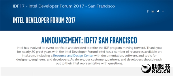 �����𾪣�Intel IDF�����߷��ͻȻ����ȡ��