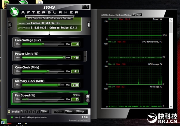 RX 480�ɹ�ˢ��RX 580��Ƶ���Զ�����
