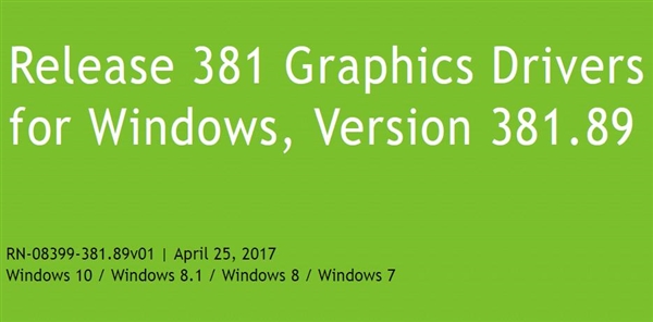 NVIDIA����381.89������������������Ϸ�Ż� �ɵ�����