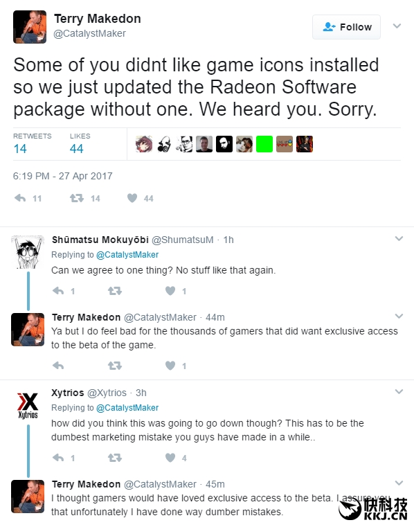 �Կ�����������ĳ��Ϸͼ�그��ŭ��AMD��Ǹ