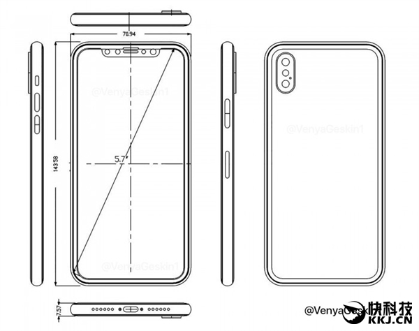 �Ա�iPhone 7��5.7Ӣ��iPhone 8�������������С��