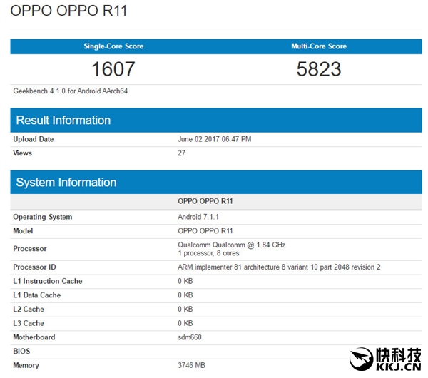 ׷660OPPO R11GeekBenchܷ֣ܱR9sһ