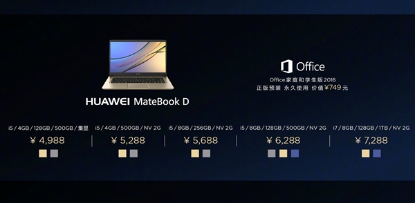 խ+ԣΪ15.6MateBook DʼǱ4988Ԫ