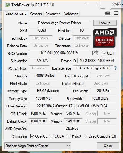 AMD Vega Frontier콢׷ܷ֣1Ԫ