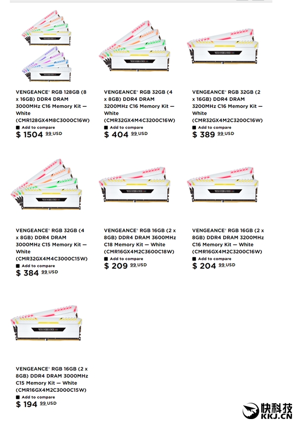 128GB 9988Ԫ��������Vengeance�����ڴ����£���ɫɢ��Ƭ��RGB��Ч