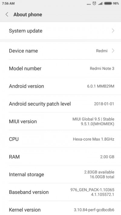 ޣNote 3MIUI 9.5