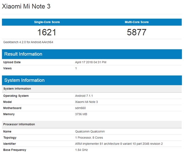 15GeekBench660