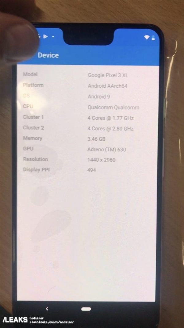 Ԥװ��׿9.0 �ȸ�Pixel 3 XL���䣺������/����845