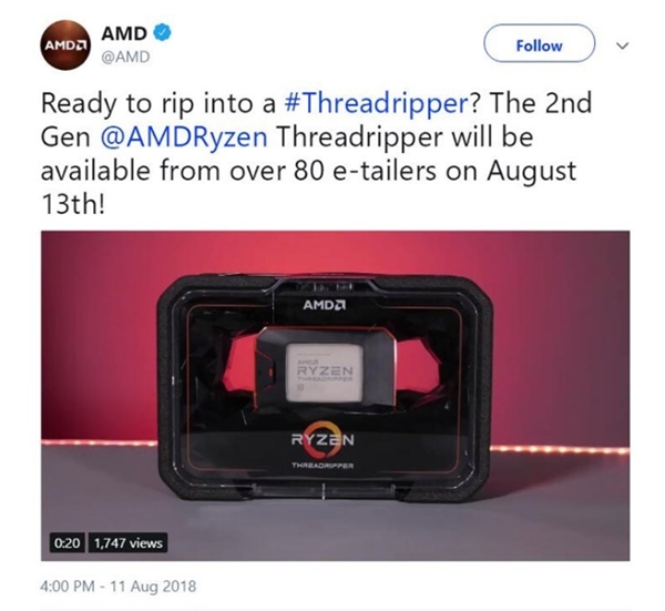 AMD 32��64�߳�˺���߿���ʱ��������8��13��