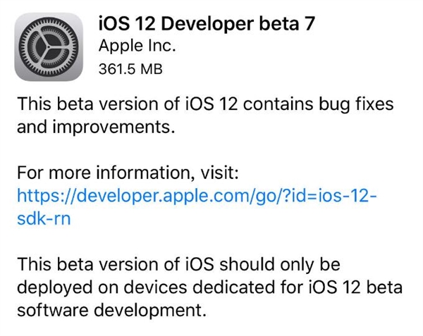 ƻ������iOS 12 Beta 7������������ ��������