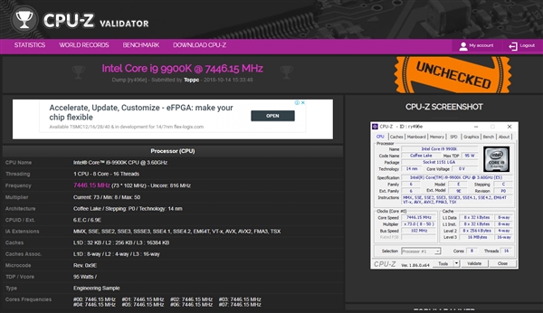 7.47GHz΢MEG Z390 Godlikei9-9900KƵ¼