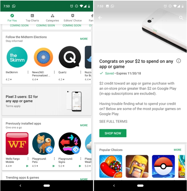 Google Play2/3/5Ԫֽȯ