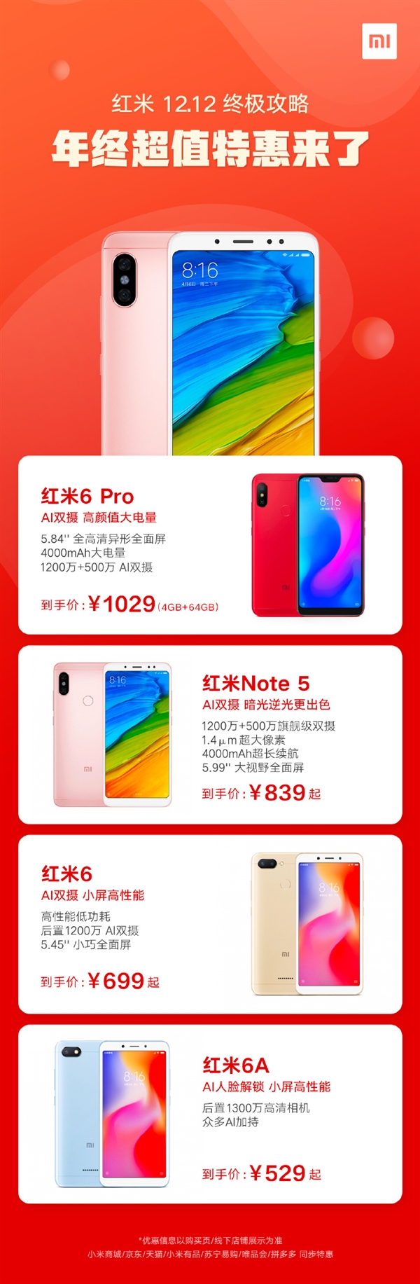 ˫126 Pro 4+64GBֽ1029Ԫ