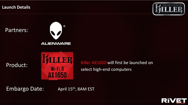 Killer发布AX1650 Wi-Fi 6无线网卡：2.4Gbps、外星人笔记本首发