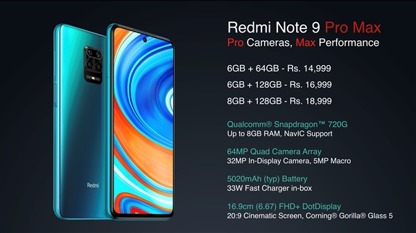 33W· Redmi Note 9 Pro Max۸񹫲1400Ԫ