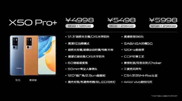 vivoX50 Pro+865+120Hz 4998Ԫ