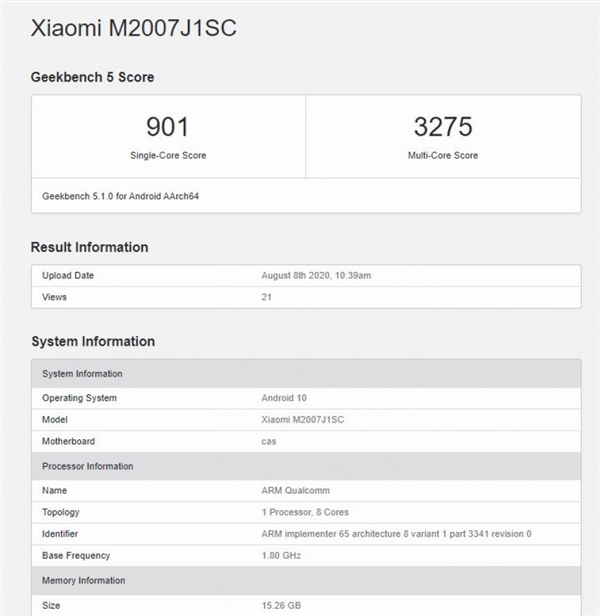 С10Geekbenchܷ֣865+16Gڴ