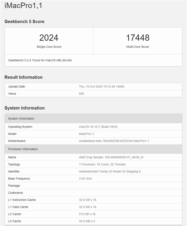 AMD9 5950XGeekBenchܳ2020Ƽ¼