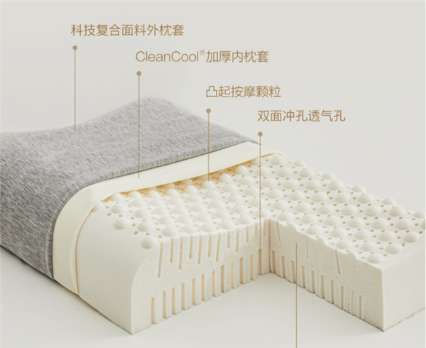 小米系推8H“果冻”乳胶枕：220个凸起 会做SPA按摩