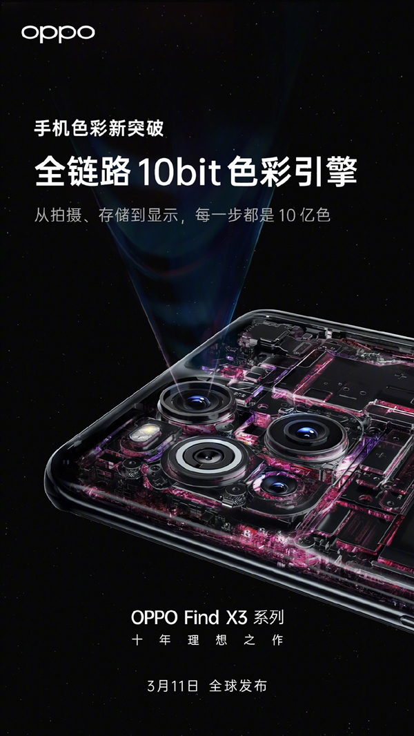 OPPO Find X3ϵʾ¸߶ȣ10ɫ ֧ԭ10bitʾ