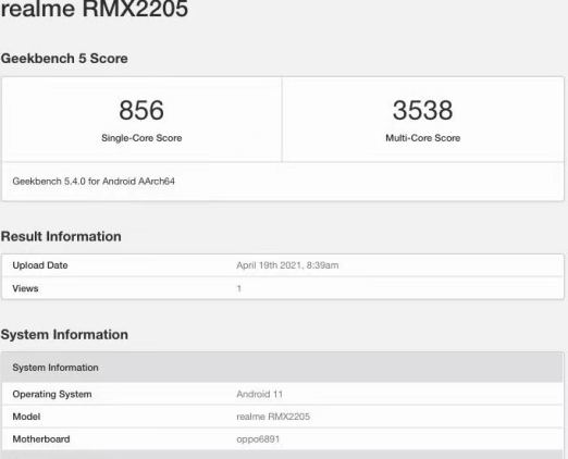 1100ӳ֣realme Q3 Proܷع⣺ѹ870