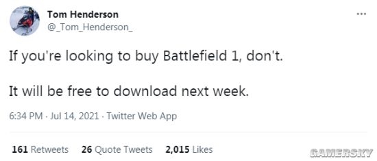 �˾˵�Tom Henderson���ϣ���ս��1��PCƽ̨���ܻ��������