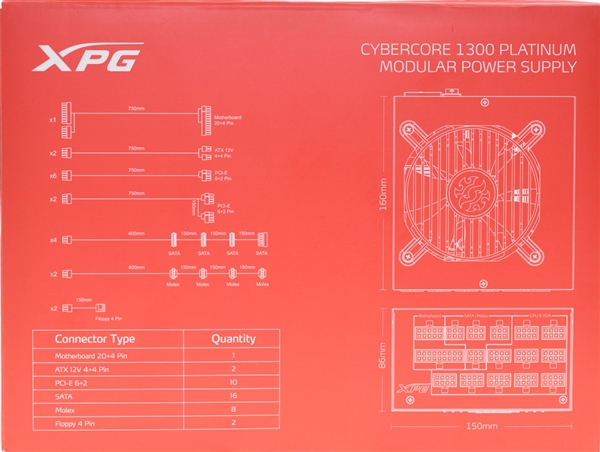 ƳXPG CYBERCOREȫģԴ80PLUS׽֤ ʿѡ10001300W