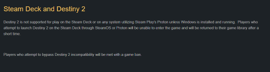 《命运2》不支持Steam Deck 除非它装Windows系统
