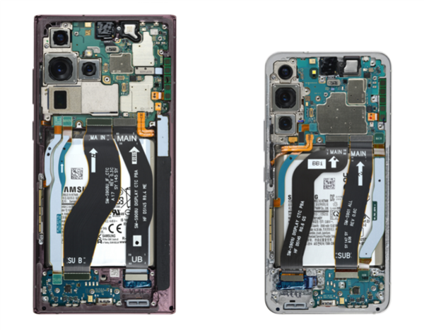 iFixit拆解三星Galaxy S22系列：屏幕和电池极难拆 可修复性只有3分