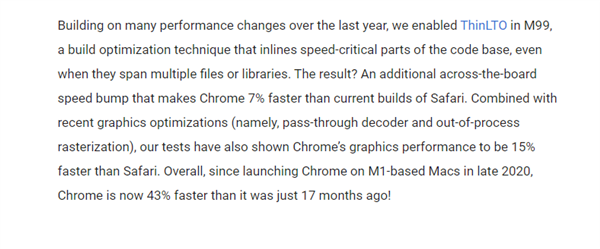 Mac端新版Chrome速度超Safari！比17个月前快了43%