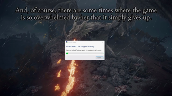 玩家唤醒《艾尔登法环》中的巨型NPC 老龙发怒电脑也遭不住