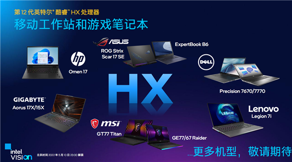 笔记本喜迎5GHz 16核心！Intel发布12代酷睿HX：一性能提升111％