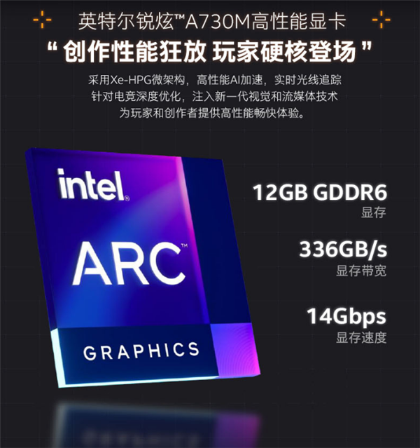 å…¨çƒé|–å‘Intel Arc A730Mé«˜ç«ˉæ˜¾å¡ï¼æœoæ￠°å¸ˆæ›™å…‰16æ¸¸æˆæœ¬ä¸Šæž¶ï¼š7499å…ƒèμ·