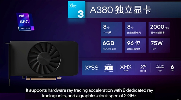 Intel Arc A380桌面显卡揭秘：号称碾压对手25％