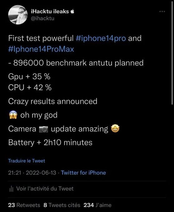 iPhone 14 Pro/Max跑分曝光：A16芯片拒绝挤牙膏