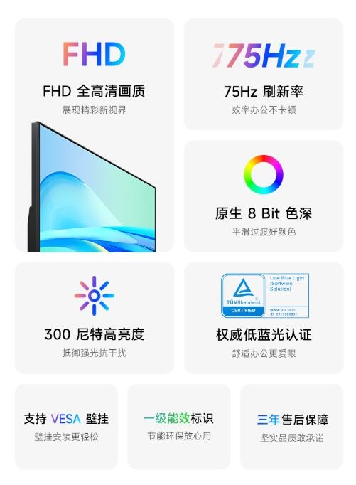 仅需499元！Redmi新品显示器开启预售：21.5英寸、支持DC调光