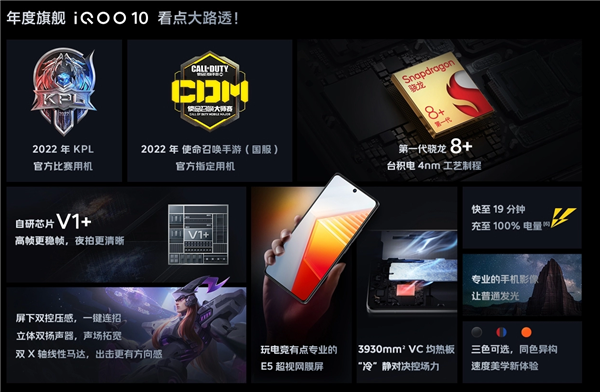 3699元起！iQOO 10发布：直屏骁龙8+驯龙高手