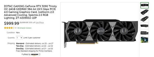 10天跳水1350元！RTX 3080 Ti显卡价格崩了