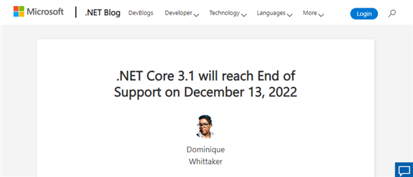 .NET Core 3.1正式结束使命：微软官宣于年底终止支持