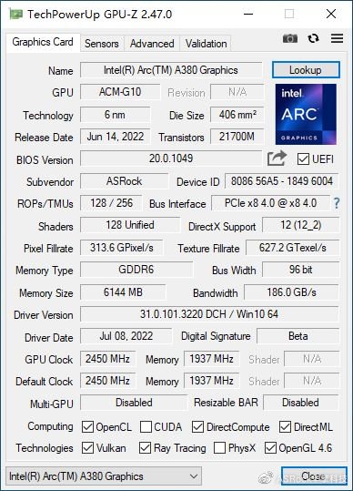 首款迷你版Intel A380显卡实测：LOL飙到167帧