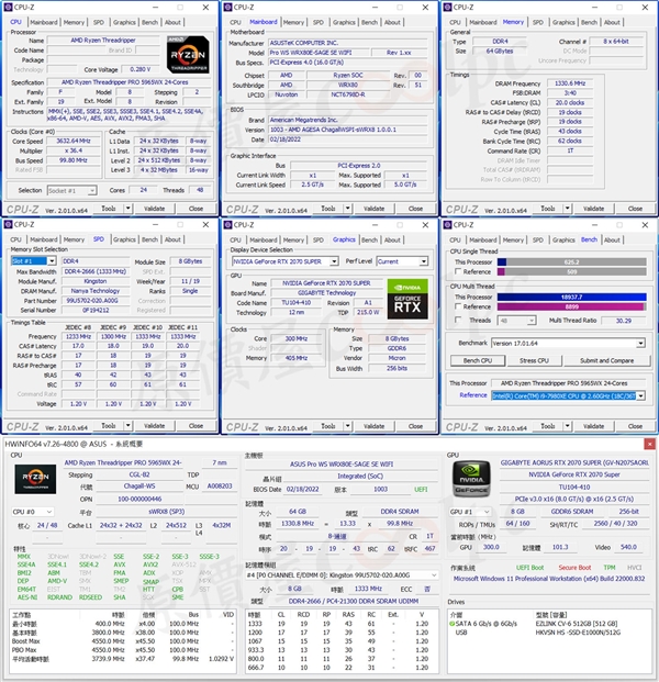 AMD Zen3 64核心撕裂者跑分上天！Intel徒唤奈何