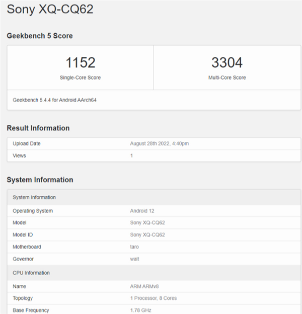 索尼Xperia 5 IV跑分出炉：没能用上骁龙8+