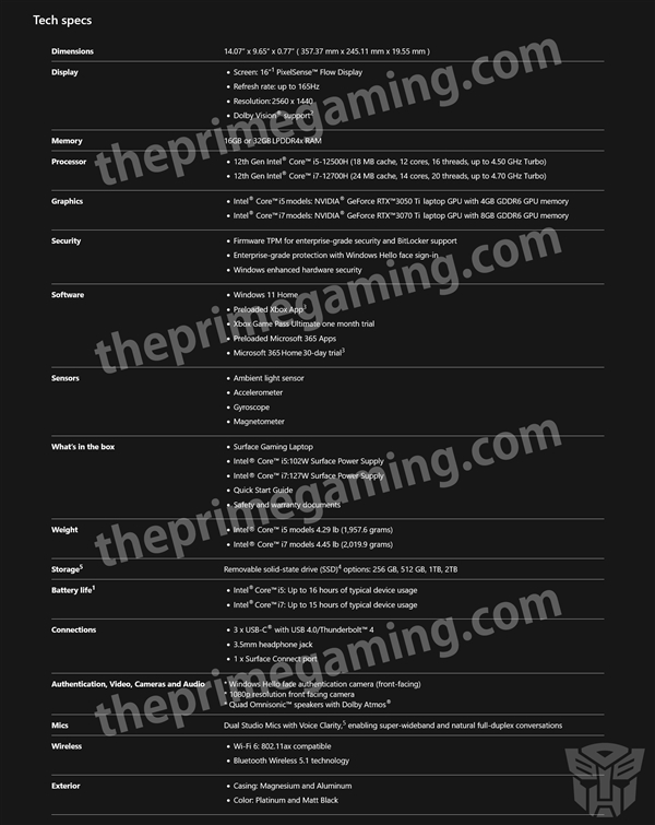 破天荒！微软首款Surface游戏本要来了：配置标压酷睿i7+RTX 3070 Ti显卡