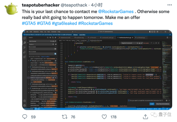 GTA6泄密、发售悬了：18岁黑客手握源码公开勒索开发商R星