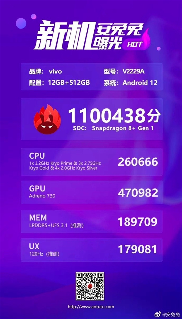 折叠屏旗舰天花板！vivo X Fold+跑分出炉：110万直逼游戏手机