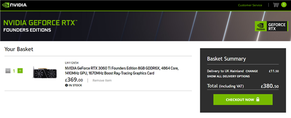 NVIDIA推出新版RTX 3060 Ti：核心没变、显存升级GDDR6X